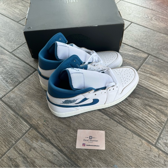 Brand New Air Jordan 1 Mid Men’s Sneakers “Industrial Blue” - Picture 7 of 12